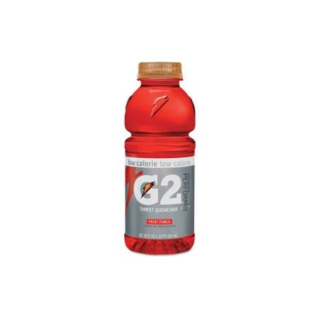 Gatorade G2 Perform 02 Low-Calorie Thirst Quencher, Fruit Punch, 20 oz Bottle, 24/Carton 52000204056